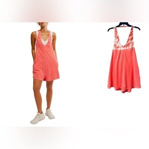 NWOT Free People Hot Shot Tie Dye Halter Romper